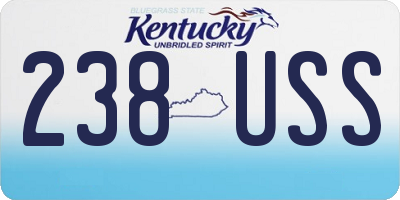 KY license plate 238USS