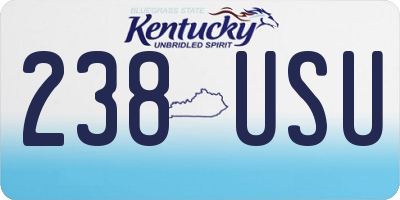 KY license plate 238USU