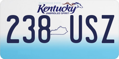 KY license plate 238USZ