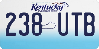 KY license plate 238UTB