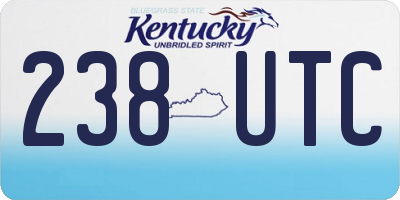 KY license plate 238UTC