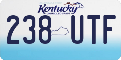 KY license plate 238UTF
