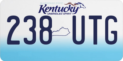 KY license plate 238UTG