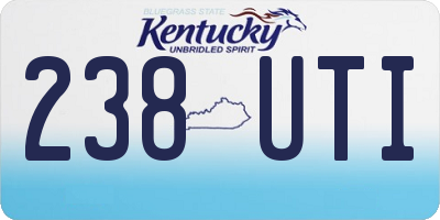 KY license plate 238UTI