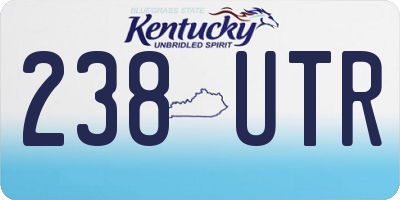 KY license plate 238UTR