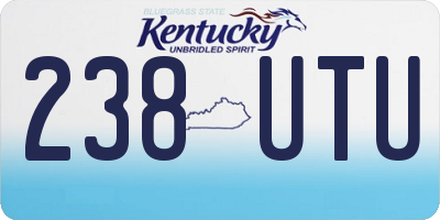 KY license plate 238UTU