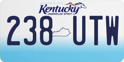 KY license plate 238UTW