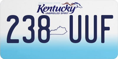 KY license plate 238UUF