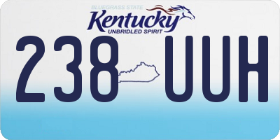 KY license plate 238UUH