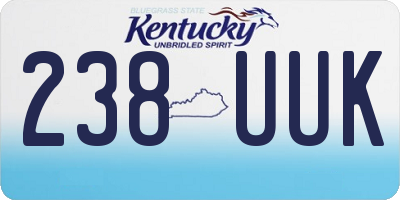 KY license plate 238UUK