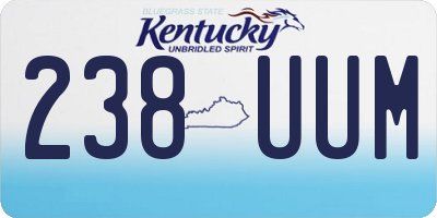 KY license plate 238UUM