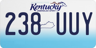 KY license plate 238UUY