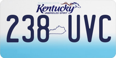 KY license plate 238UVC