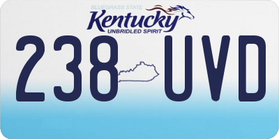KY license plate 238UVD