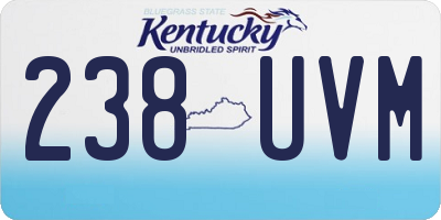 KY license plate 238UVM