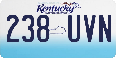 KY license plate 238UVN