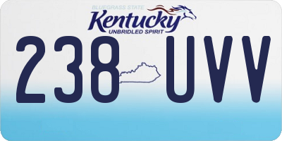 KY license plate 238UVV