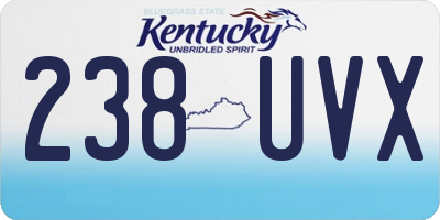 KY license plate 238UVX