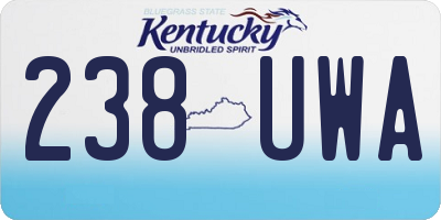 KY license plate 238UWA
