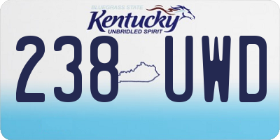 KY license plate 238UWD
