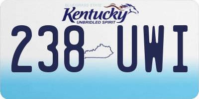 KY license plate 238UWI