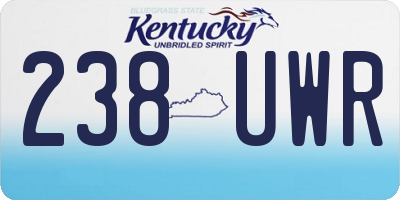 KY license plate 238UWR