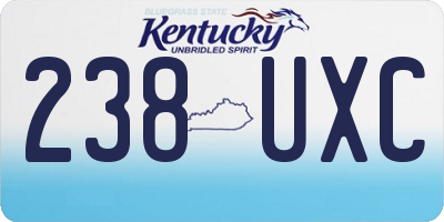 KY license plate 238UXC