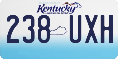 KY license plate 238UXH