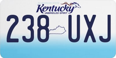 KY license plate 238UXJ