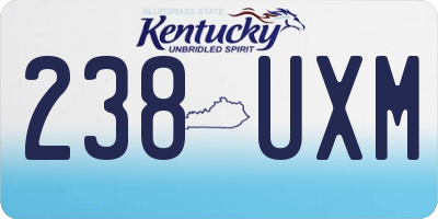KY license plate 238UXM