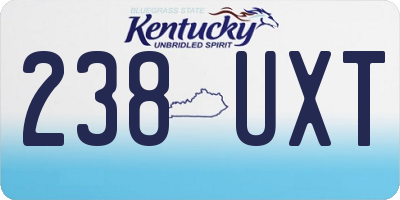 KY license plate 238UXT