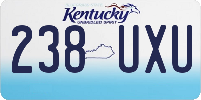 KY license plate 238UXU