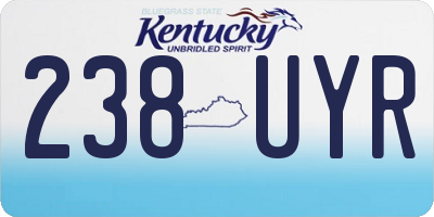 KY license plate 238UYR