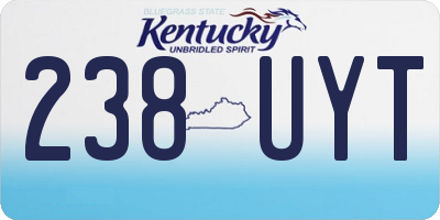KY license plate 238UYT