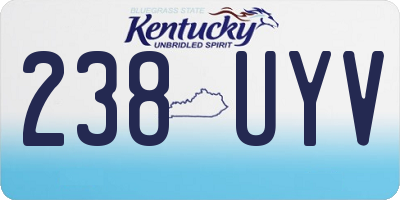 KY license plate 238UYV