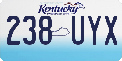 KY license plate 238UYX
