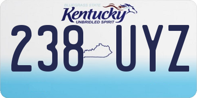 KY license plate 238UYZ