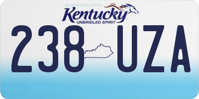 KY license plate 238UZA