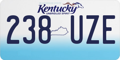 KY license plate 238UZE
