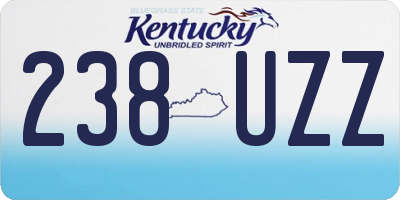 KY license plate 238UZZ