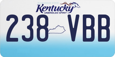 KY license plate 238VBB