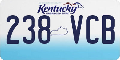 KY license plate 238VCB