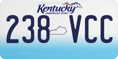 KY license plate 238VCC