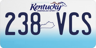 KY license plate 238VCS
