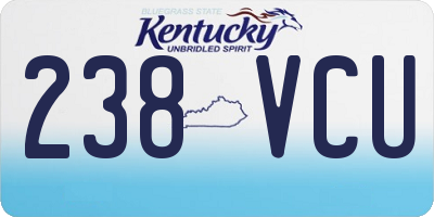 KY license plate 238VCU