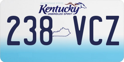 KY license plate 238VCZ