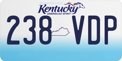 KY license plate 238VDP