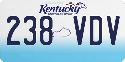 KY license plate 238VDV