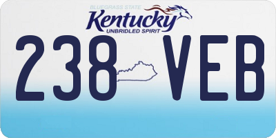 KY license plate 238VEB