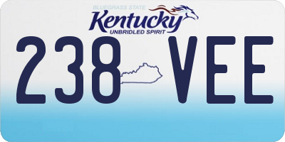 KY license plate 238VEE